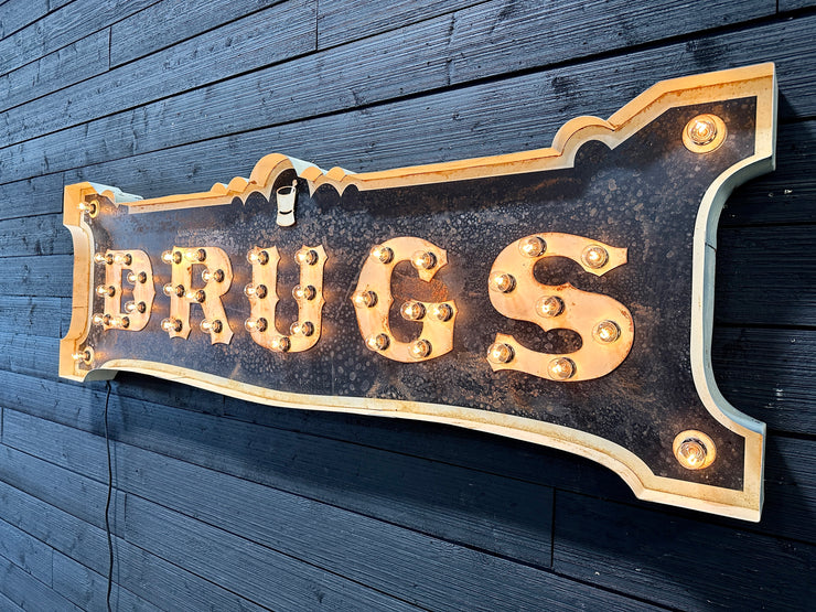 DRUGS VINTAGE MARQUEE