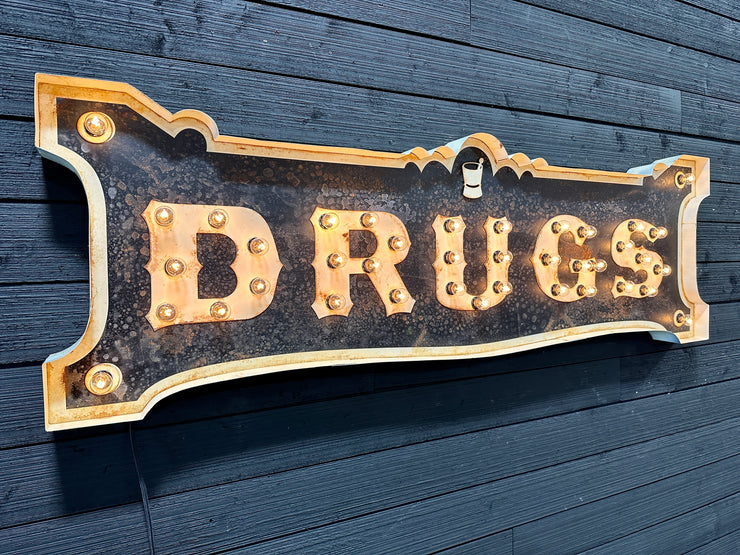 DRUGS VINTAGE MARQUEE