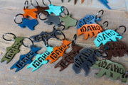 TROUT KEYCHAIN IDAHO CUTOUT