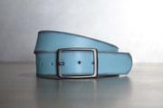 DISTRESSED VERDIGRIS LEATHER BELT