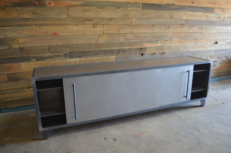 SIMPLE INDUSTRIAL STEEL CREDENZA shipping included in price