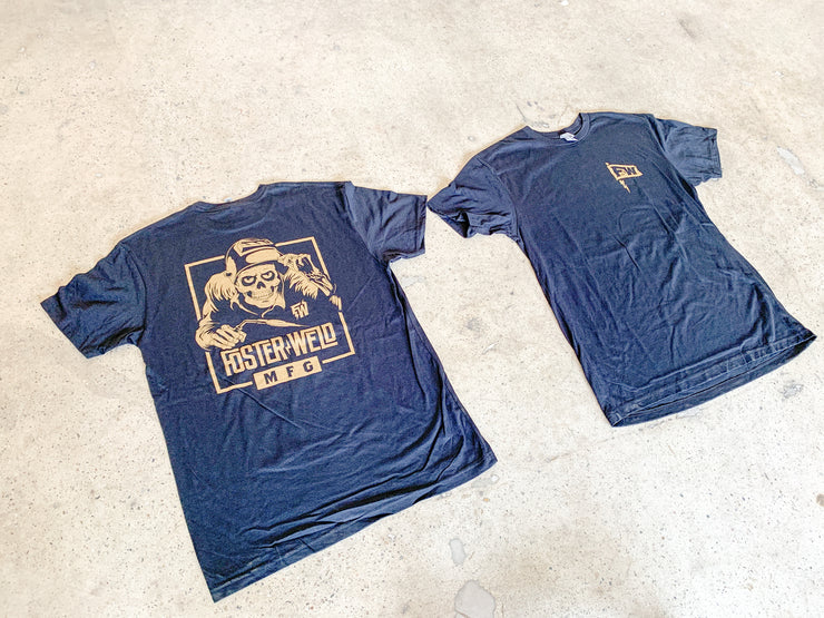 WELDER SKULL SHIRT GOLD / BLACK