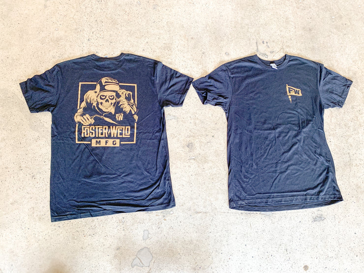 WELDER SKULL SHIRT GOLD / BLACK
