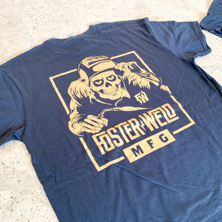 WELDER SKULL SHIRT GOLD / BLACK