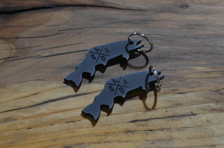 CDA STAMPED TROUT KEYCHAIN