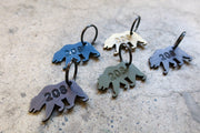 208 STAMPED BEAR KEYCHAIN