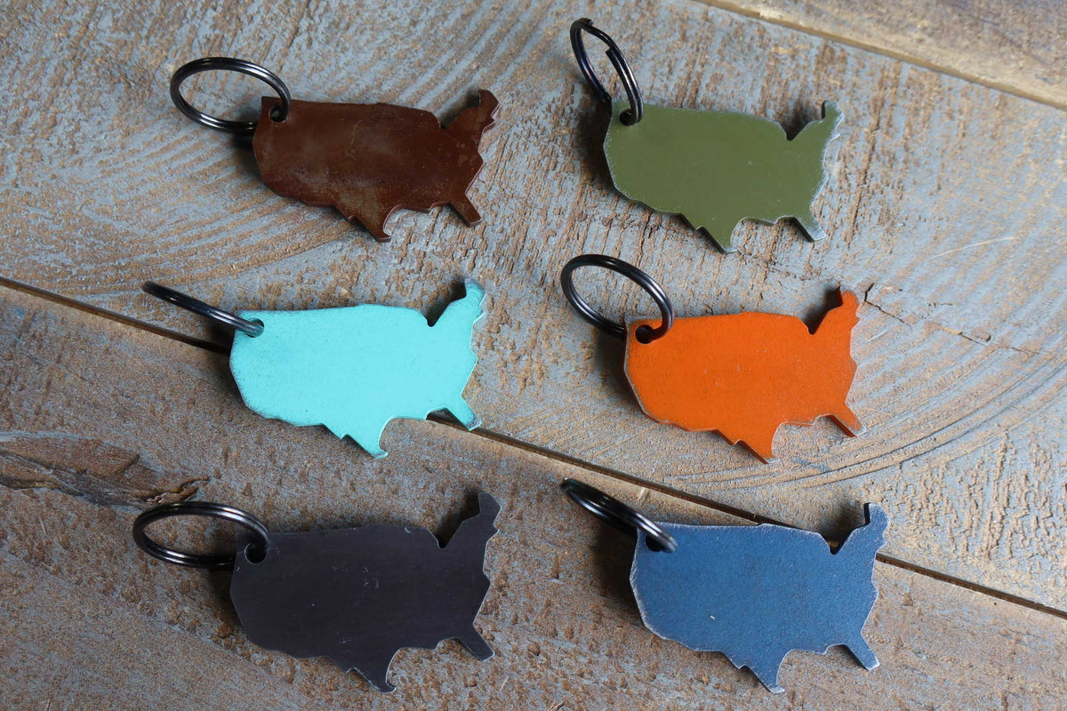 USA SHAPED KEYCHAIN – FosterWeld