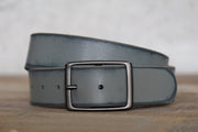 Distressed Slate Leather Belt